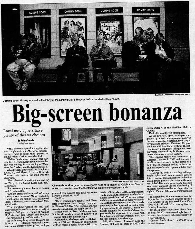 Lansing Mall Cinema - 2002 ARTICLE (newer photo)